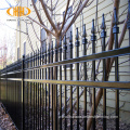 Best quality solid black metal pipe fence panel